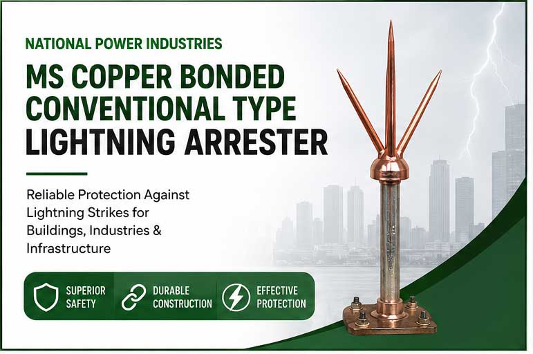 MS Copper Bonded Conventional Type Lightning Arreste In Vadodara