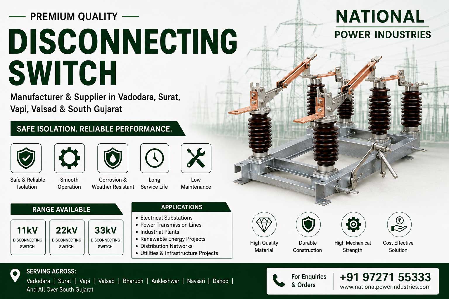 Disconnecting Switch Disconnecting Switch in Vadodara, Surat, Vapi, Valsad