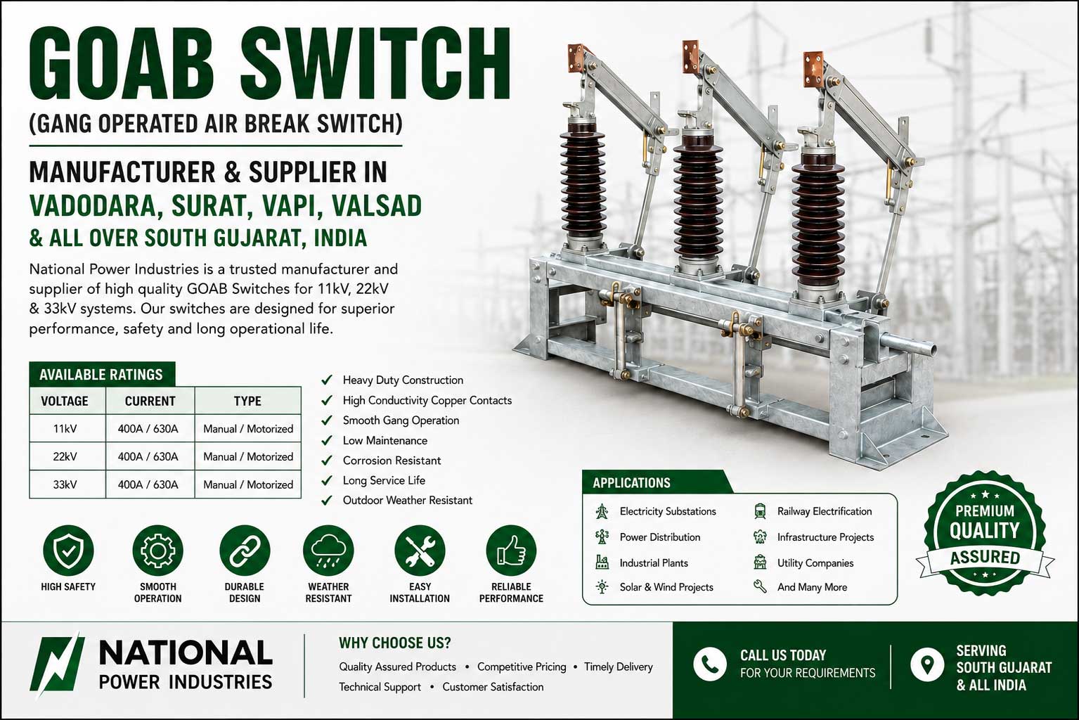 GOAB Switch In Vadodara, Surat, Vapi, and Valsad