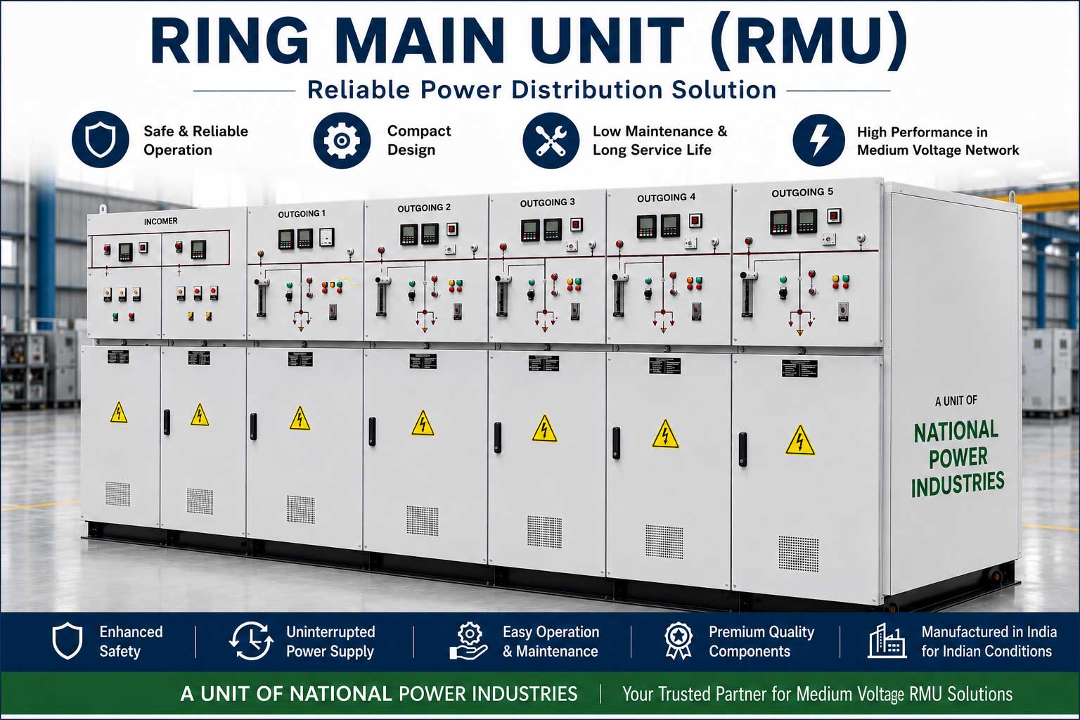 National Power Industries, Trusted Ring Main Unit (RMU) Manufacturer in vadodara, surat, vapi, and valsad