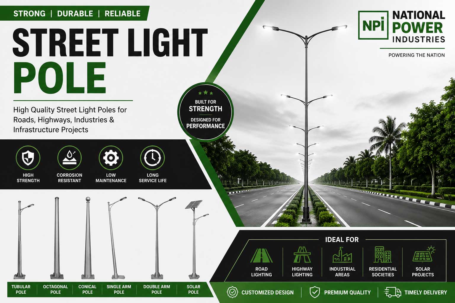 Street Light Poles Street Light Poles in Vadodara, Surat, Vapi, Valsad